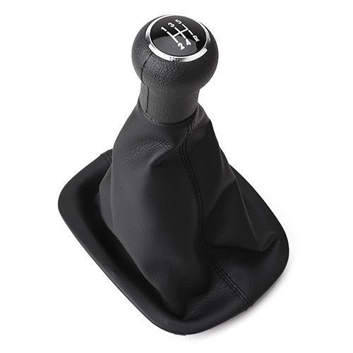 Black 5-speed shift knob gear boot cover for volkswagen passat b5 free shipping