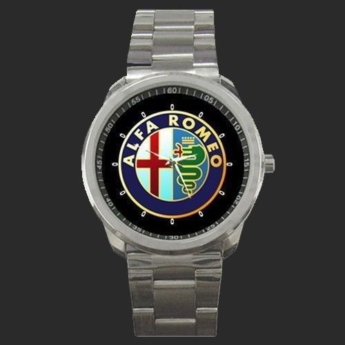 New design - alfa romeo style logo emblem sport metal watch