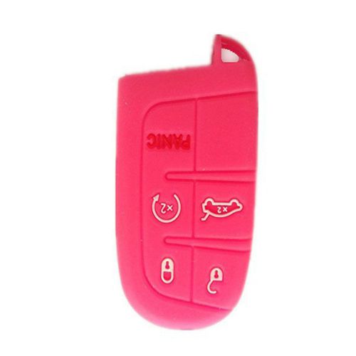 1pcs red silicone key case cover for chrysler 300 dodge charger grand cheroke