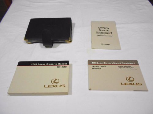 2005 lexus rx 330 owner manual3/pc.set &amp; lexus premium factory case.- clean