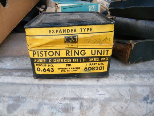 Nos genuine gm 216 inline 6 piston rings in unopened original container 37-53 +