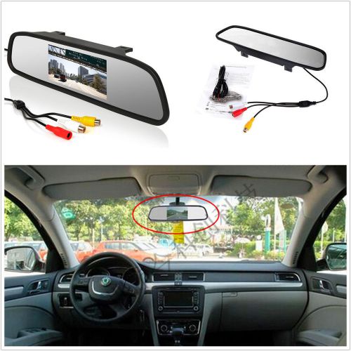 4.3&#034; car auto reverse parking rearview mirror color digital lcd display monitor