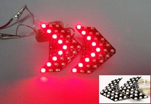 Red 27 smd led sequential arrow panel car side mirror turn signal blinker light