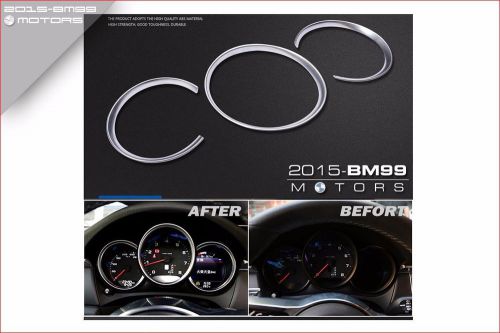 Chrome dashboard dash gauge rings dial cluster for porsche macan s turbo