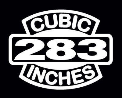 2 v8 283 cubic inches engine decal set 283 ci sbc emblem stickers