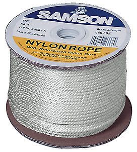 Samson cordage solid braid nylon 1/8 x 500 ft 019-008-005-030