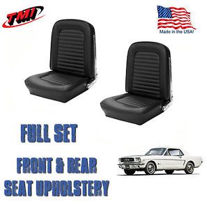Front and rear seat covers, upholstery black 1966 mustang coupe  free shipping!!