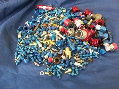 Nascar assorted lot of 350+ hose and line fittings, aeroquip, xrp, earl&#039;s,