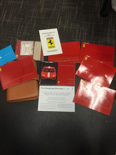 2004 ferrari 360 stradale owners manuals and case. complete set