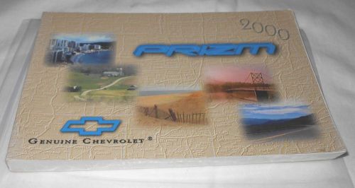 2000 chevrolet prizm owner&#039;s manual -  very good condition  / free ship