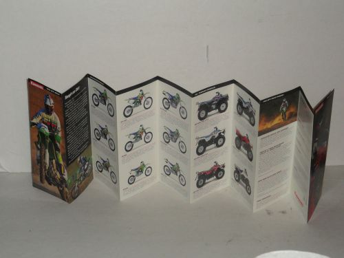 Kawasaki 1995 dealer brochure poster motorcycle dirtbike atv guide full line up