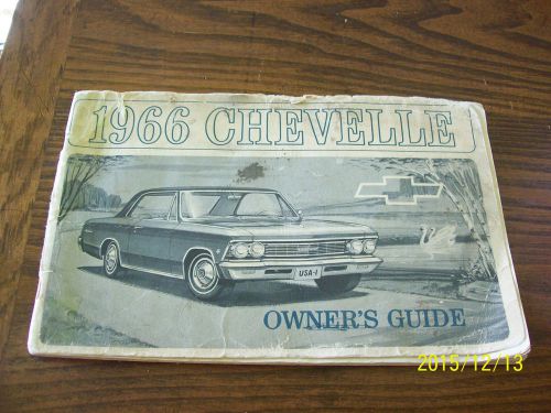 1966 chevelle el camino ss original owners manual service guide book