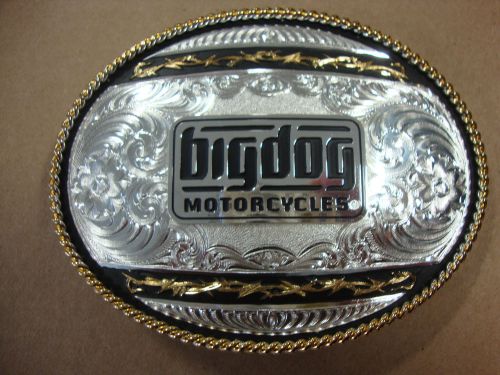 Big dog montana silversmith belt buckle black logo gold barb wire filigree