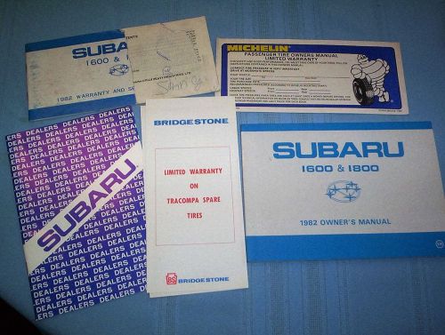 Subaru owners manual 1982