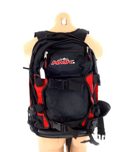 Hmk summit v16 backpack snowmobile pack hydration pockets black &amp; red