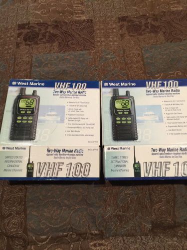 Quantity 2 west marine vhf 100 two-way radio both for $150.00