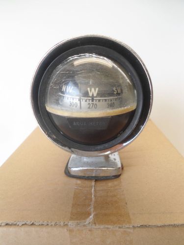 Vintage aqua meter marine instrument compass with light 12v.
