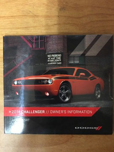 2014 dodge challenger srt /r/t owners info dvd