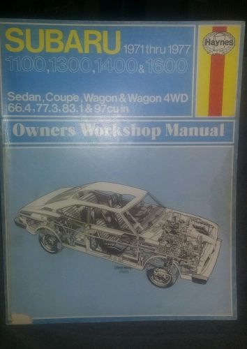 Haynes # 237 subaru 1100, 1300, 1400, &amp; 1600 owners workshop manual 1971-1977