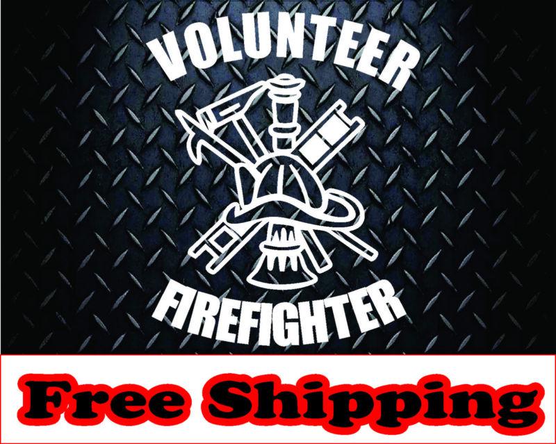 Volunteer firefighter *  vinyl decal sticker car truck family mom dad diesel 