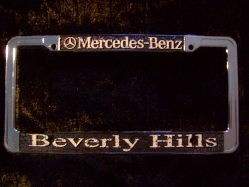 Mercedes benz beverly hills vintage dealer license plate frame