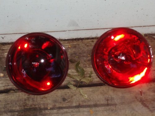Pair of red bulb 4435r 12v head lamp headlight light fire engine/truck/wrecker