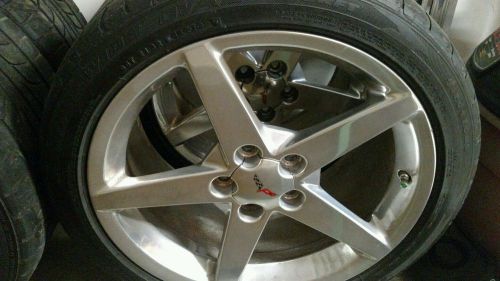 C6 corvette wheel tire package set 18&#034; 19&#034; alloy wheels