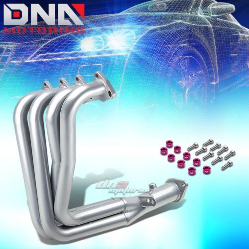 J2 for 94-01 dc2 silver exhaust manifold race header+purple washer cup bolts