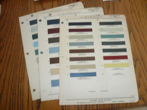 1952 1953 1954 lincoln ditzler color chip paint samples