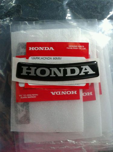 Honda 80mm. curved sticker resin emblem logo mark black silver genuine