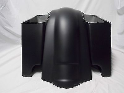 4&#034;inch stretched saddlebags &amp; fender 4 touring bagger harley davidson flh