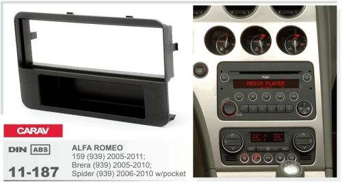 Carav 11-187 1din car radio dash kit panel alfa romeo 159; brera; spider w/poc