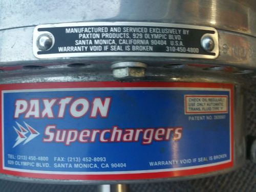 Paxton supercharger