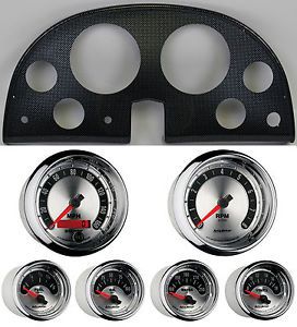 63-67 corvette carbon dash carrier w/ auto meter american muscle gauges