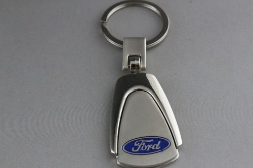Ford tear drop metal key chain ring tag key fob logo lanyard keychain