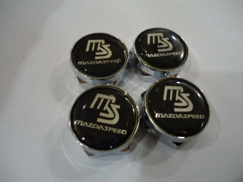 Car mazdaspeed alloy chrome license plate screws bolts x 4 pieces