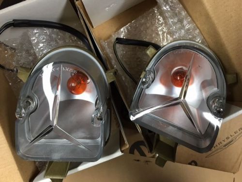 71 cuda barracuda front valance parking lamp set with pentastar and numbers