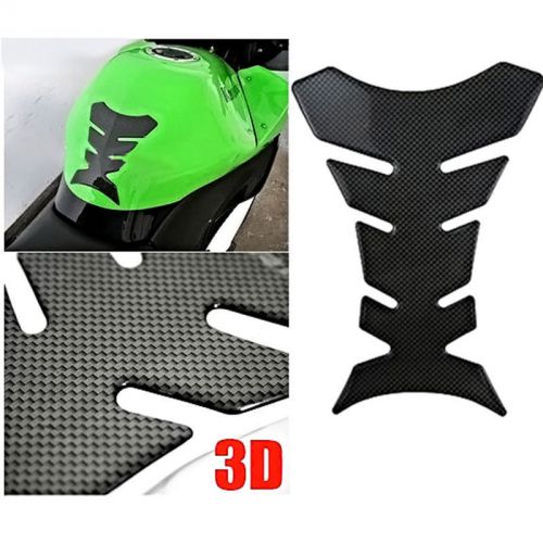 Carbon fiber motorcycle gel oil gas fuel tank pad protector sticker decal 3d fit