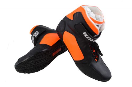 Rjs racing sfi 3.3/5 new 2016 elite driving shoes leather mid top orange size 14