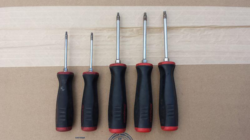 Snap on tools 5pc torx tamper resistant screwdrivers
