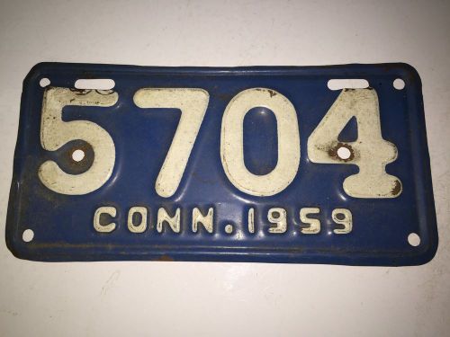 Vintage early 1959 motorcycle ct license plate bmw harley guzzi triumph honda