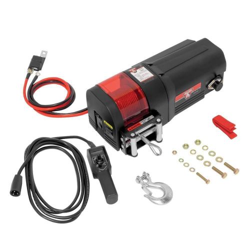 Bulldog dc4500 dc electric utility winch w/rope &amp; remote - 4,500lbs rated
