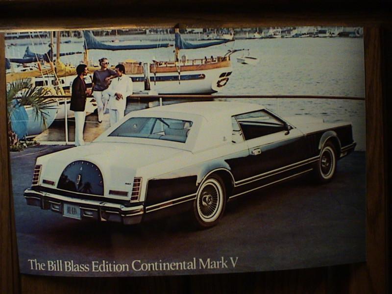 1979 lincoln continental mark v bill blass edtion photo poster real class unique