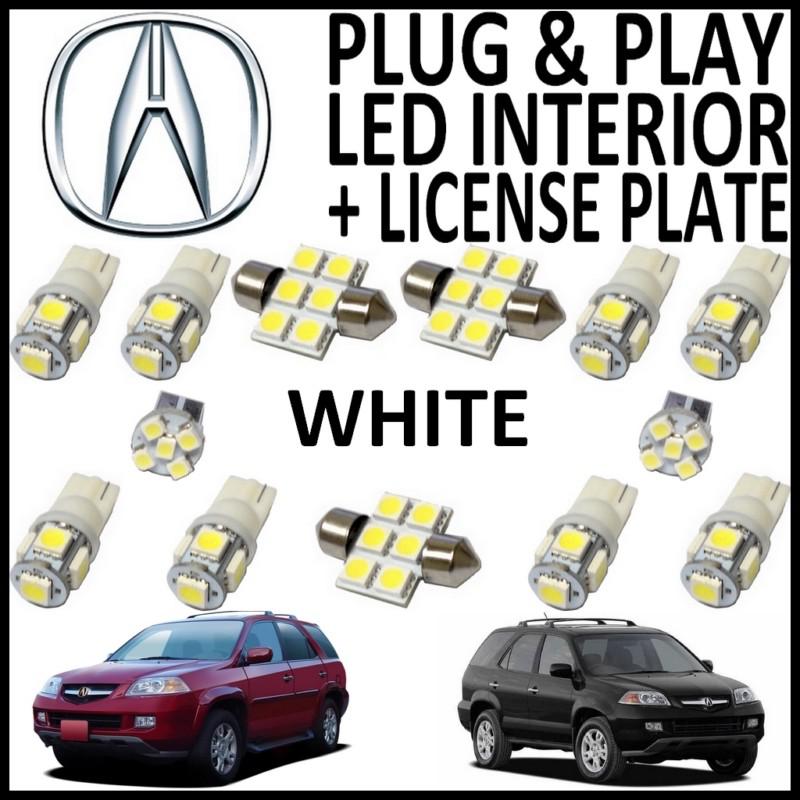 13x green led lights interior package kit for 2001-2006 acura mdx am1g