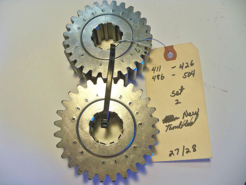 New 4.26 / 5.04 tumble polished sprint quick change gears nascar