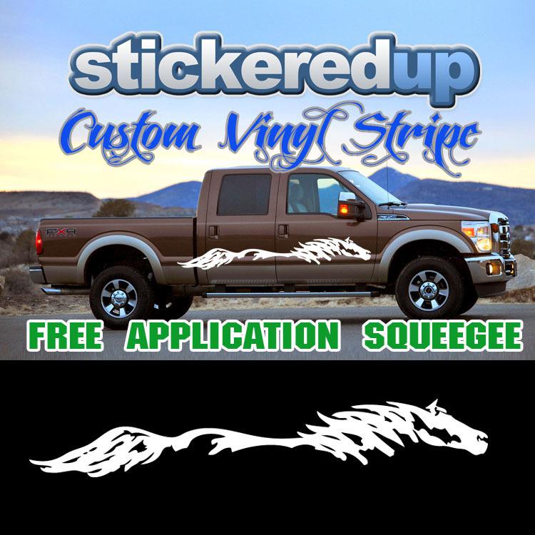 Ws-0005 stripe * sized to your ride free* vinyl decal sticker horse truck suv 