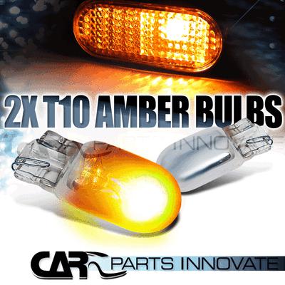 2x 194 501 921 t10 chrome amber bulbs for corner turn signal lights