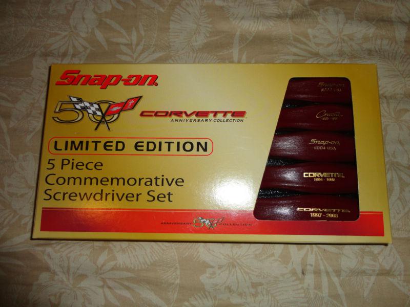 Snap on tools 5pc limited edition corvette screwdriver set mint