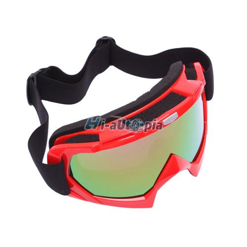 New windproof motorcycle helmet goggles colorful lens glasses red 1199