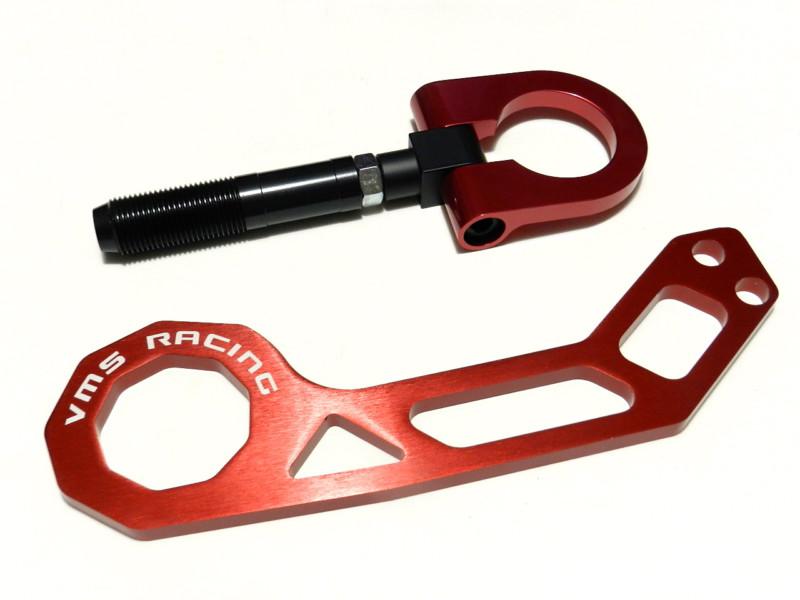 Vms racing front & rear billet tow hook for scion tc xb - red
